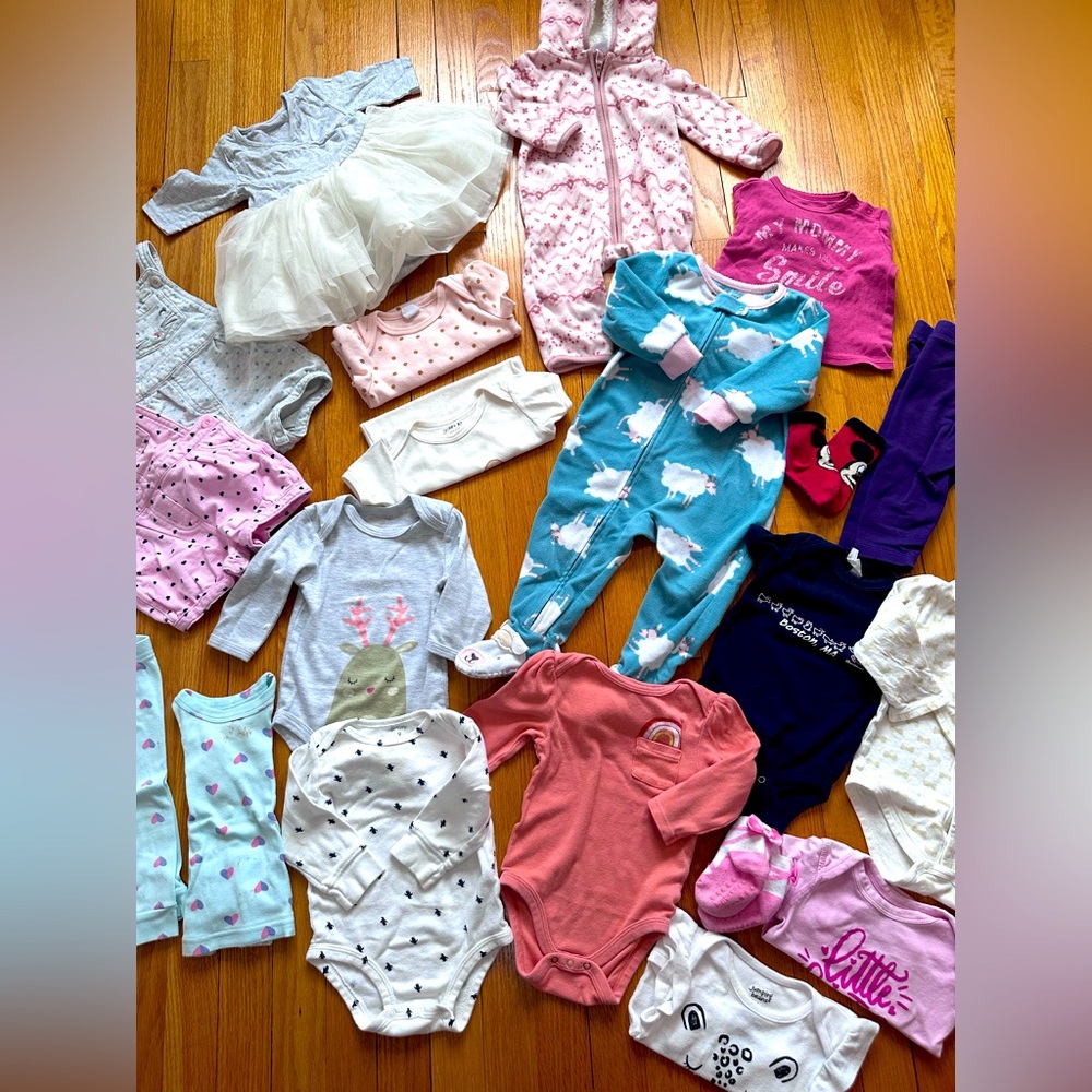Huge Lot Girls Clothes 20 pieces  SPRING/SUMMER Size: 6 - 12 Months Dress Romper